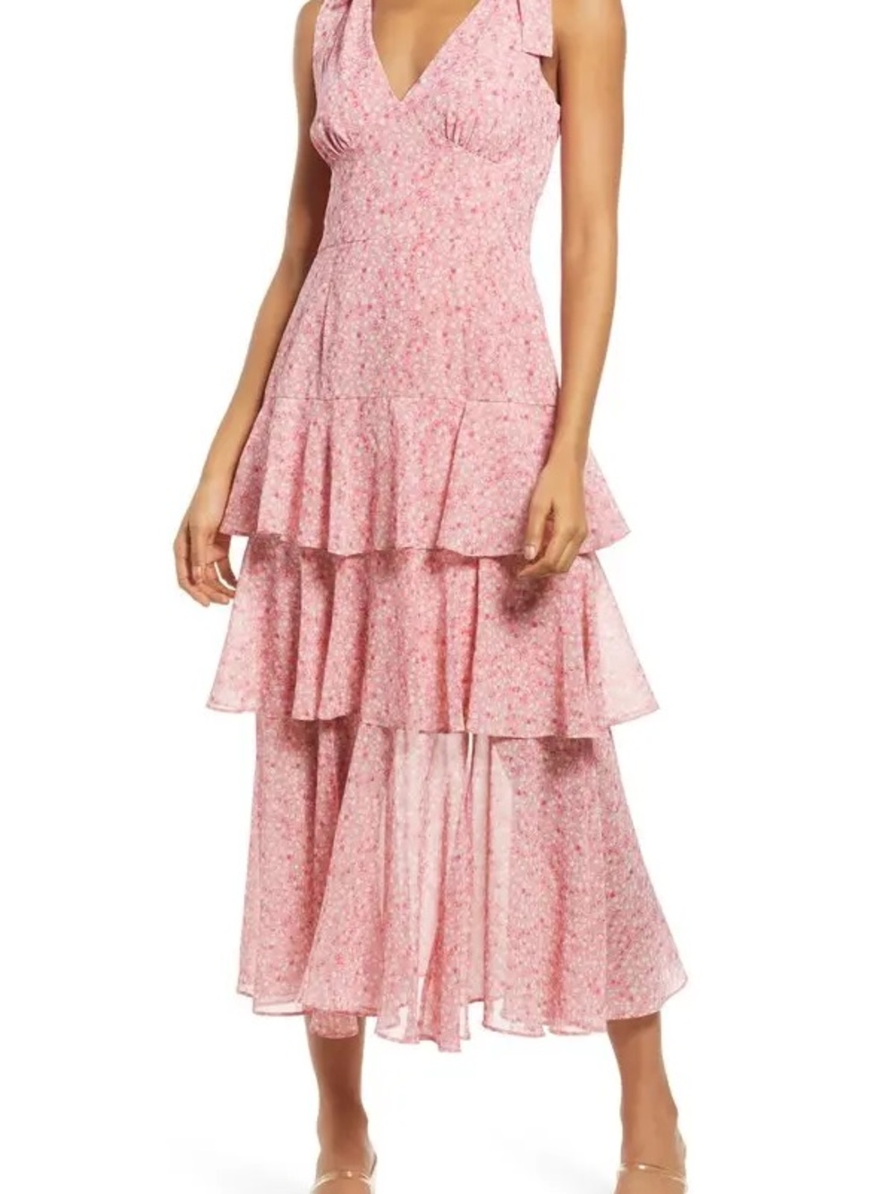 WAYF | Hampton Sleeveless Tiered Dress 
SZ M
